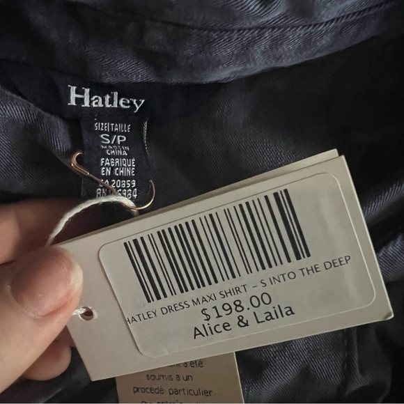 NEW NWT Hatley Blue Navy Tie Dye Button Down Belted Long Sleeve Maxi Dress - Picture 16 of 16